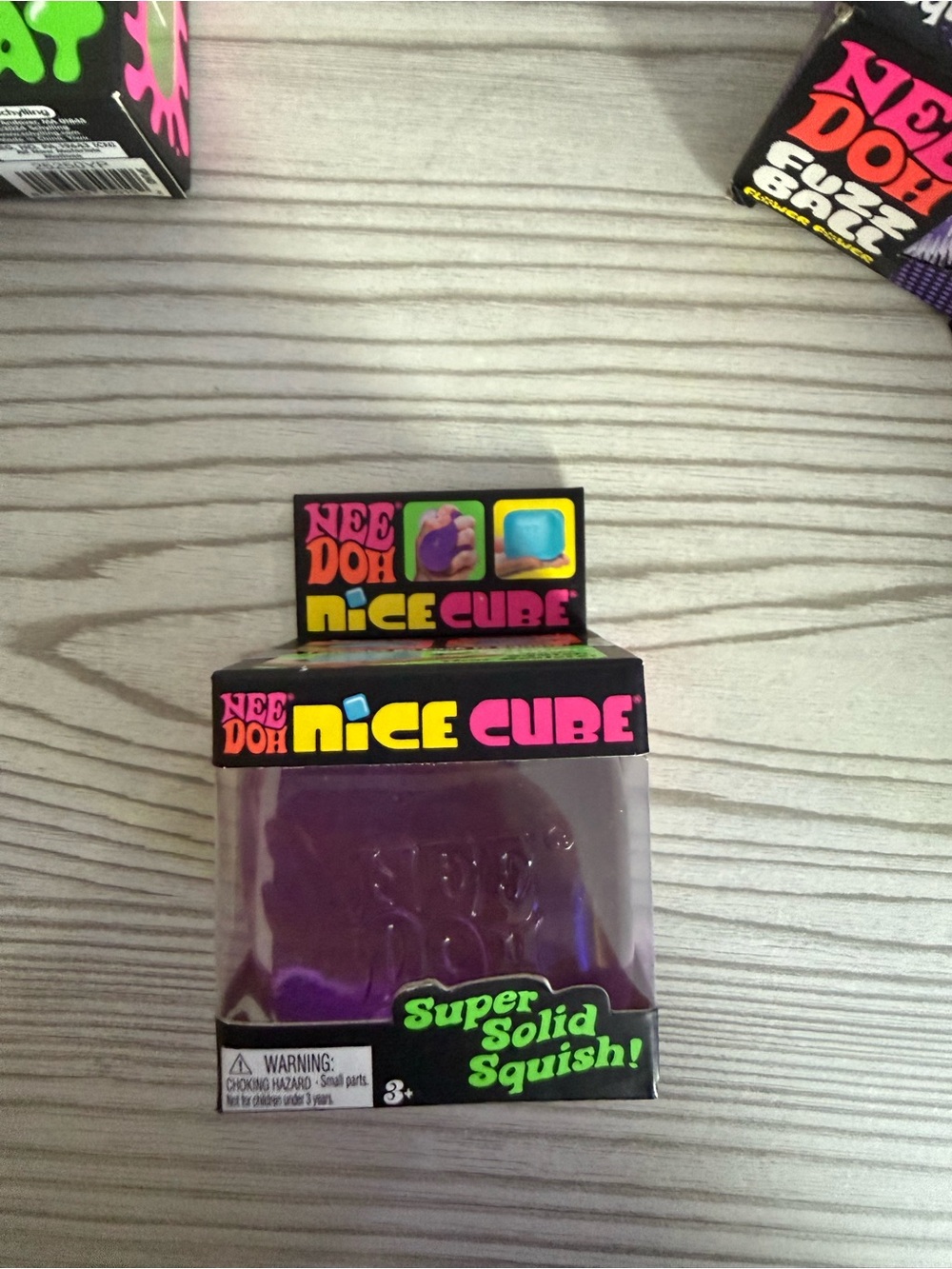Neon Doh Nice Cube - Purple Squish Toy